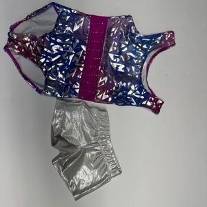 Cat & Jack Shimmering Blue and Pink Dance Set